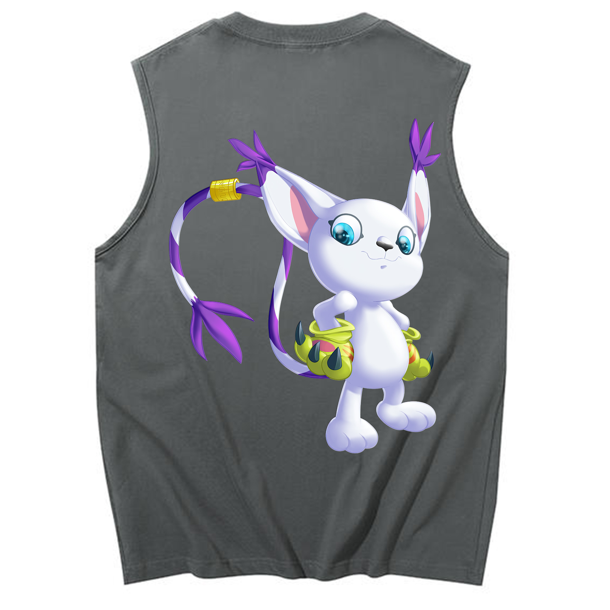 （画像用） Digimon デジタルモンスター/デジモン コットン100％タンクトップ（背面プリント）